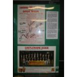 Sporting: International Cricket 8 Autographs of Australian tour players on a signed poster for