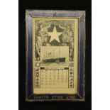 WHITE STAR LINE: Rare desk calendar for 1906. Each month is printed on a separate page and shows a