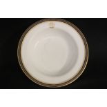 WHITE STAR LINE: Copeland Spode First Class OSNC soup bowl with cobalt blue rim decorated with a