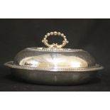 WHITE STAR LINE: Elkington plate First Class tureen, cover and handle, burgee to front. 9ins.