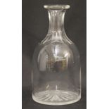 WHITE STAR LINE: A good First Class crystal/cut glass carafe with house flag to front. 8½ins.