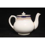 WHITE STAR LINE: Unusual cobalt blue and gilt tea for one teapot; stamped Minton's/Stonier & Co to