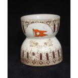 WHITE STAR LINE: Unusual wisteria egg cup in the brown palette. 2½ins.