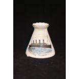R.M.S. TITANIC: Carlton china post-disaster ceramic souvenir, showing the liner on one-side with