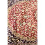 @21st cent. Rugs: Red ground Keshan carpet. 2.80 x 2.00.