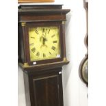 Clocks: Oak 30 hour longcase Will Palmer of Newark, painted face, 74ins. with 11ins. dial.