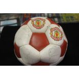 Football: Manchester United Squad signed football 1989 including Brian McClair, Bryan Robson, Norman