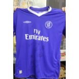 Football: Signed Chelsea 2004/2005 squad shirt. Chelsea won the Premiership for the first time and