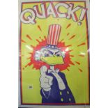 Pop Art: Splash Poster 1970s "Quack". 20ins. x 30ins.