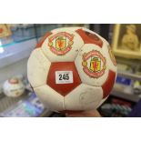 Football: Manchester United Squad signed football 1989 including Brian McClair, Bryan Robson, Norman