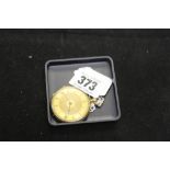 Watches: Dress pocket watch yellow metal marked 18ct. and signed B.L. Approx. 35grams. inc.