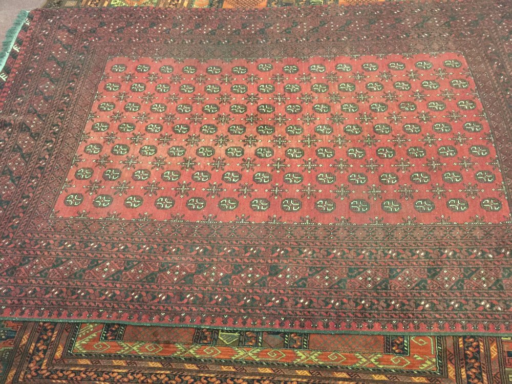 20th cent. Rugs and carpets, a Belgium weave carpet in wool Mossoul style, good condition 13ft.