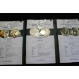 Numis Coins: London mint 'millionaires collection' proof gold replicas of historic coins. 91.6