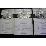 Numis Coins: London mint 'millionaires collection' proof gold enhanced with Rhodium plate, replicas