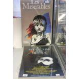 Show Business/Autographs: 'Phantom of the Opera' and 'Les Miserables'. 12ins. x 20ins.