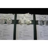 Numis Coins: London mint 'millionaires collection' proof gold enhanced with Rhodium plate, replicas