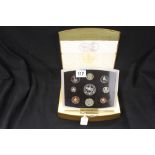 Coins: Royal Mint Golden Jubilee H.M. Queen Elizabeth II, presentation set, 2002, £2 - 1p. 9 coins