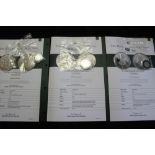 Numis Coins: London mint 'millionaires collection' proof gold enhhanced with Rhodium plate, replicas