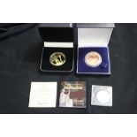 London Mint: Replica 1797 copper penny, silver gilt medallion "Changing Face of Britain" 28