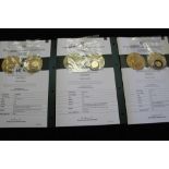 Numis Coins: London mint 'millionaires collection' proof gold replicas of historic coins. 91.6