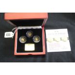 Gold Coins: Proof Piedfort miniatures, Battle of Britain 70th Anniversary 2010 set. Gold crown