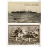 OCEAN LINER: Postcards featuring early German liners including Kronprinzessin Cecilie, Amerika,