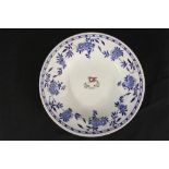 WHITE STAR LINE: Second Class Delft pattern soup bowl, Stonier & Co. mark in underglaze blue to