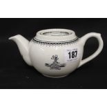 R.M.S. TITANIC: Pre-war Grand Central Hotel Belfast tea-for-one teapot. NB. The Titanic launch press