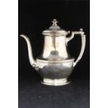 WHITE STAR LINE: First Class Elkington plate coffeepot, holds approx. one quart. 10ins.