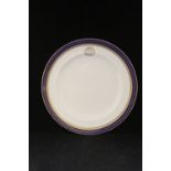 WHITE STAR LINE: Stonier & Co. Spode First Class side plate with cobalt blue & Greek key decoration.