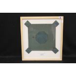 R.M.S. OLYMPIC: Linoleum floor tile. Framed and glazed 12ins. x 12ins.