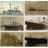 R.M.S. OLYMPIC: Good collection of mostly real photo postcards relating to Olympic/Hawke collision