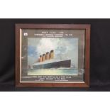 R.M.S. TITANIC: James Scrimgeour Mann (1883-1946). Extremely rare White Star Line R.M.S. Olympic &