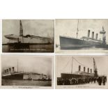 R.M.S. TITANIC: Rare collection 'pre-Titanic-sinking' Olympic postcards, mostly real photo showing