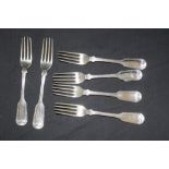 WHITE STAR LINE: Set of six silver plated forks inscribed Baltic 2nd cabin.