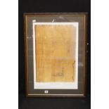 R.M.S. TITANIC: Print of Titanic's head waiter's desk from the Durand folios, signed by the youngest