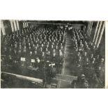 R.M.S. TITANIC: Extremely rare post-disaster real photo postcard of a Titanic memorial service for