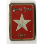 WHITE STAR LINE: W. Ariel Gray cigarette tin with bold red ground design to the lid "White Star