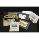 LINER: Box of memorabilia includes Union Castle Line - Edinburgh Castle First Class saloon signed