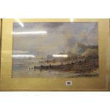 William Henry Vernon: Watercolour on paper "Marine Coastal" study. Framed and glazed 18ins. x