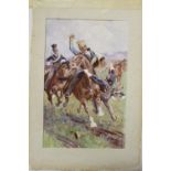 Military - William Henry Charles Groome: "The Charge of the Light Brigade", pair of watercolours,