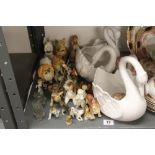 20th cent. Animal figures Doulton, Sylvac and other potters dogs, cats, donkey, human figure with