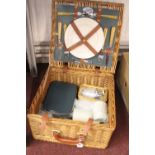 Travel and Leisure: Picnic hamper by Optima, fully fitted with original items by "House of Fraser".