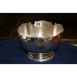 Hallmarked Silver: Punch bowl, London Goldsmiths 15½ozs.