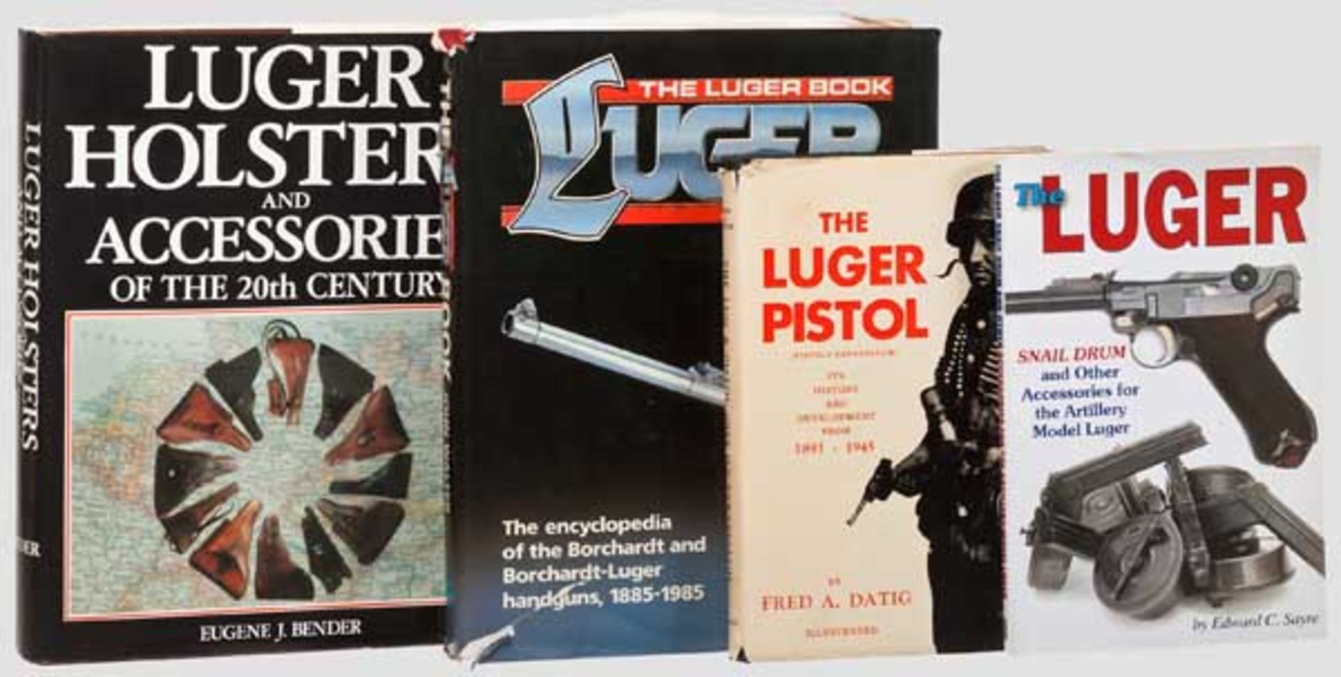 Vier Bücher - Parabellum-Pistolen und Zubehör Walter: The Luger book, London 1986. 287 Seiten
