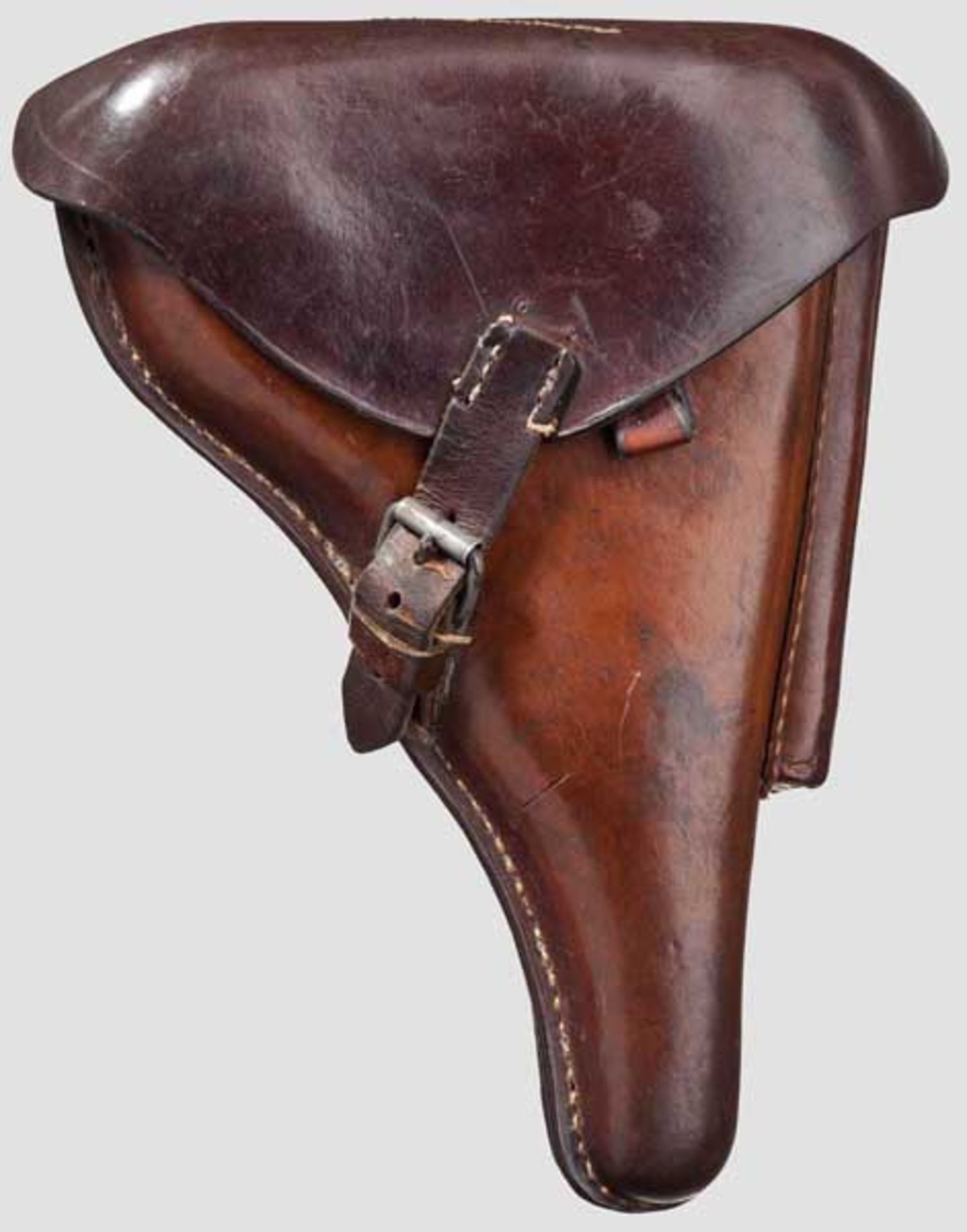 Tasche zur P. 08, Kaiserreich Fertigung aus kräftigem dunkelbraunen Rindsleder. Hersteller "C.