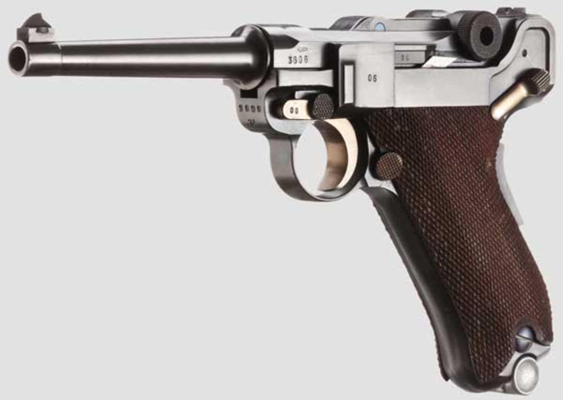 Parabellum Mauser Mod. 06/34, CH-Commercial, mit Tasche Kal. 7,65 mm Para, Nr. 3606v.
