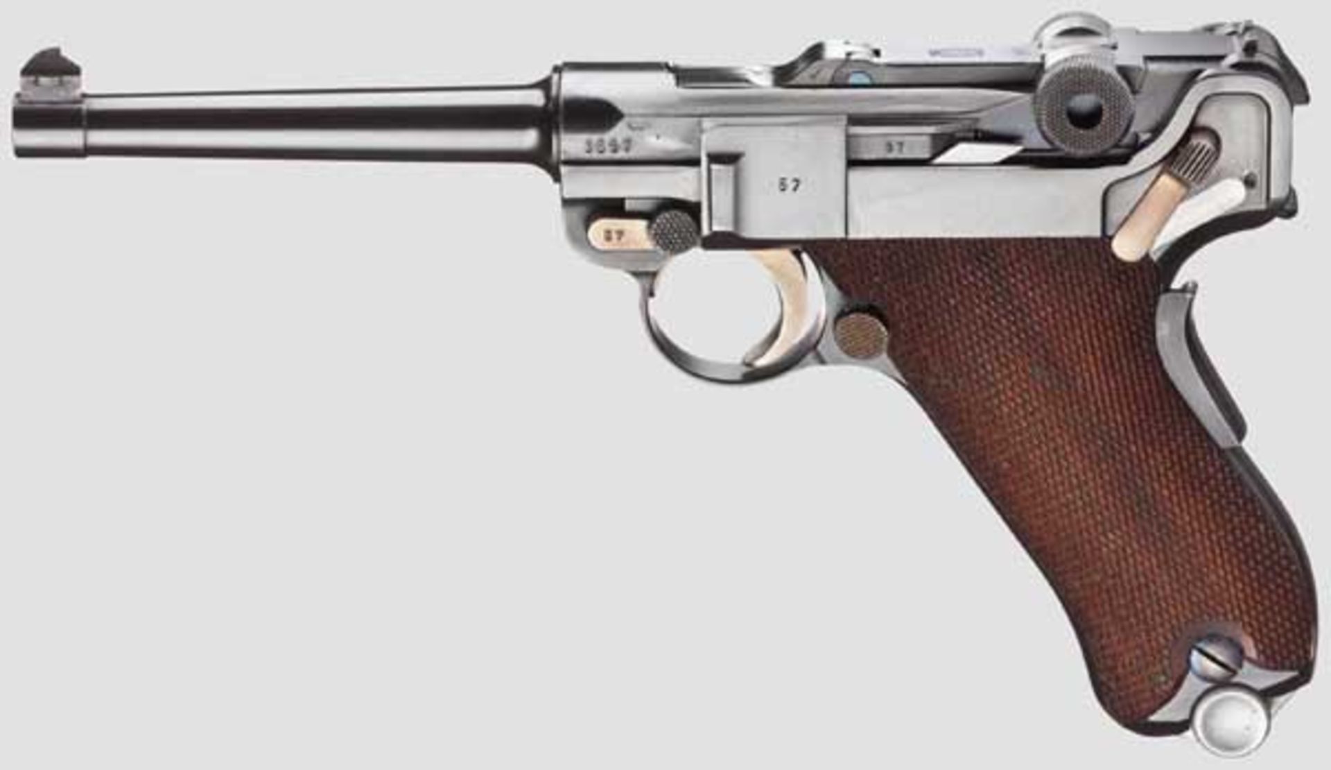 Parabellum Mauser Mod. 06/34, CH-Commercial, Variante, mit Tasche Kal. 7,65 mm Para, Nr. 3657v. - Bild 2 aus 4