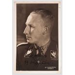 Reinhard Heydrich - signierte Portraitpostkarte Hoffmann-Portraitpostkarte mit Profilaufnahme