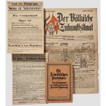 Seltene frühe antisemitische Flugblätter und Publikationen Anfang 1919, zwei Berliner Flugblätter "